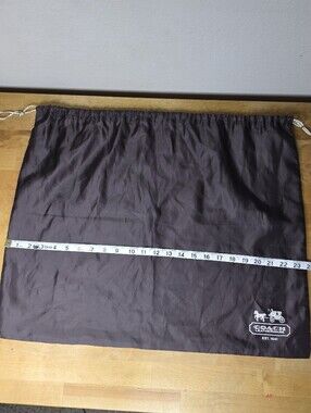 Authentic Large Coach Brown Drawstring Dust Bag Storage Pouch 24" x 19"